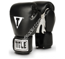 Перчатки Title Boxing Leather черные 14 oz 2048 купить в интернет магазине СпортЛидер