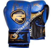 Боксёрские перчатки RDX Ultra Gold Blue купить в интернет магазине СпортЛидер
